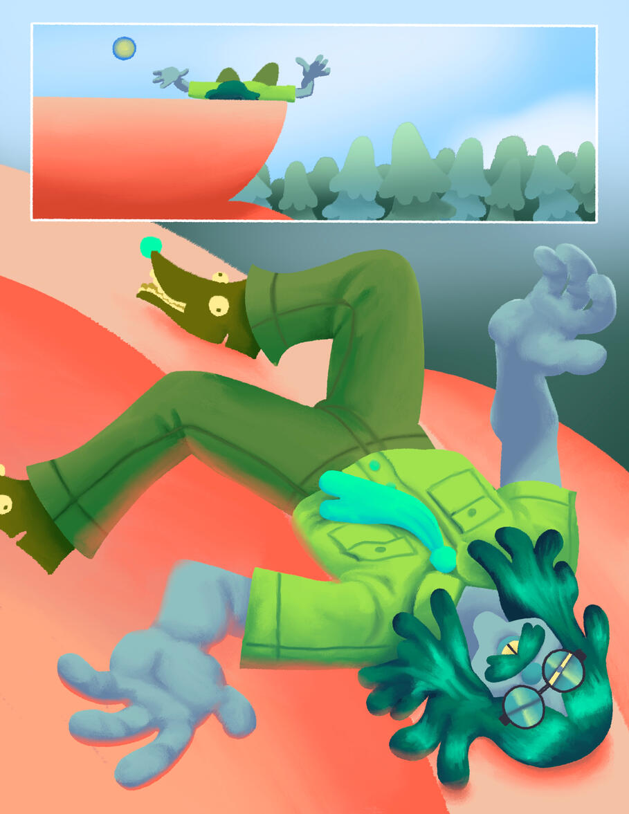 Test Page for my in-progress graphic novel &quot;Dr. Thornewilly&#39;s Nightmare Machine&quot;